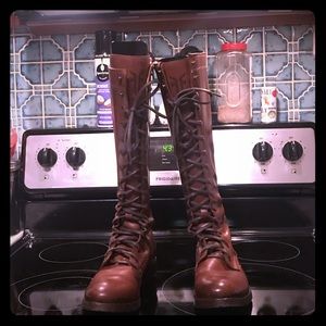EUC Frye tall boots lace up riding boots sz 8.5